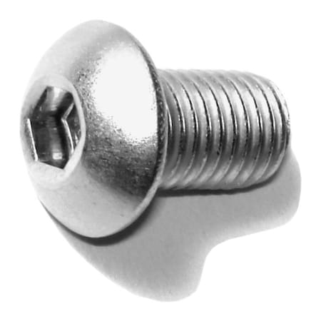 Midwest Fastener 5/16"-24 Socket Head Cap Screw, Button, Plain 18-8 Stainless Steel, 1/2 in Length, 8 PK 79206